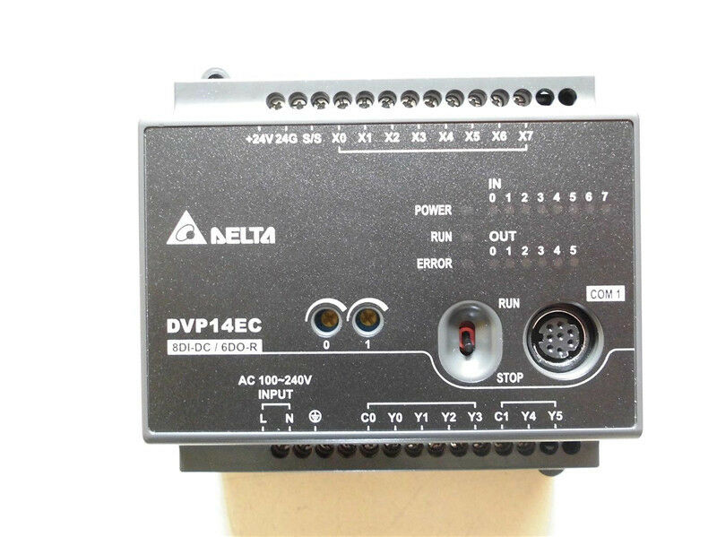 DVP14EC00R3 Delta EC3 Series Standard PLC DI 8 DO 6 Relay 100-240VAC new in box DVP14EC00R3 Delta EC3 Series Standard PLC DI 8 DO 6 Relay 100-240VAC new in box