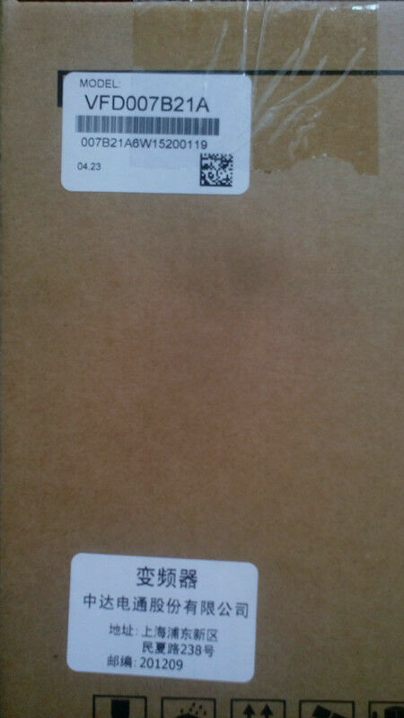 VFD007B21A DELTA VFD-B Inverter Frequency converter 750w 1HP 1 PHASE 220V 400HZ VFD007B21A DELTA VFD-B Inverter Frequency converter 750w 1HP 1 PHASE 220V 400HZ