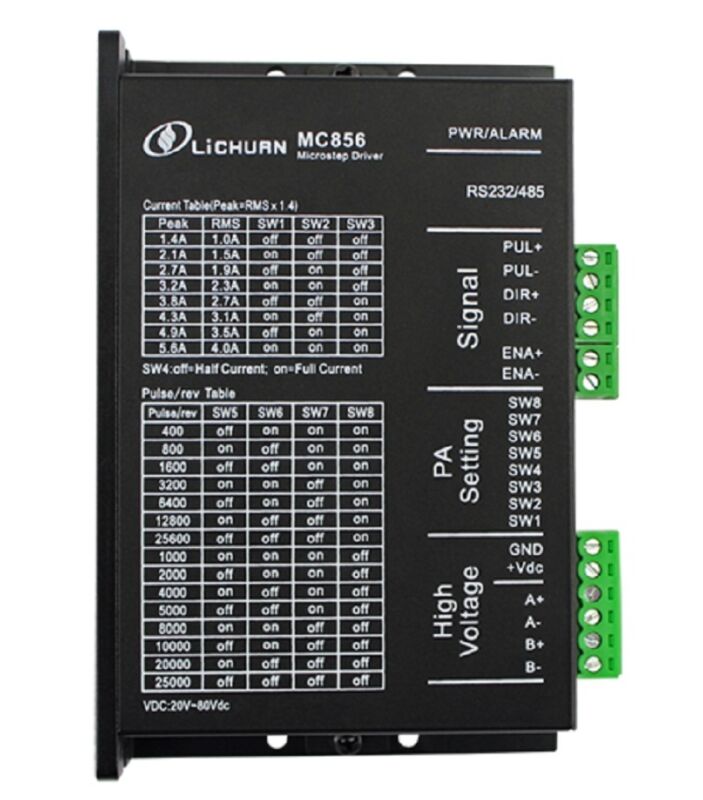 2phase NEMA34 hybrid stepper motor driver DSP DC20V-80V 4A MC856 replace DM856 2phase NEMA34 hybrid stepper motor driver DSP DC20V-80V 4A MC856 replace DM856