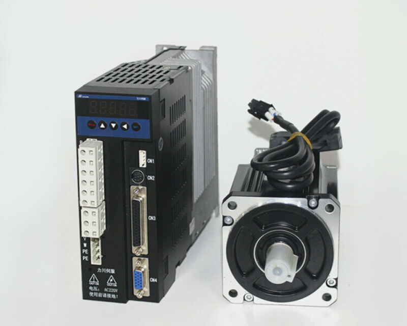 single phase 220V 600W 0.6KW 1.91N.m 3000rpm 60mm AC servo motor drive kit single phase 220V 600W 0.6KW 1.91N.m 3000rpm 60mm AC servo motor drive kit