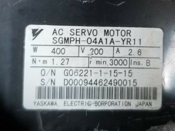 1PC YASKAWA AC SERVO MOTOR SGMPH-04A1A-YR11 NEW ORIGINAL EXPEDITED SHIPPING 1PC YASKAWA AC SERVO MOTOR SGMPH-04A1A-YR11 NEW ORIGINAL EXPEDITED SHIPPING