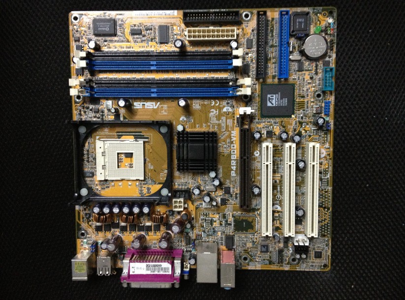 478 Asus P4R800-VM motherboard with ATI9100 graphics card IO 478 Asus P4R800-VM motherboard with ATI9100 graphics card IO