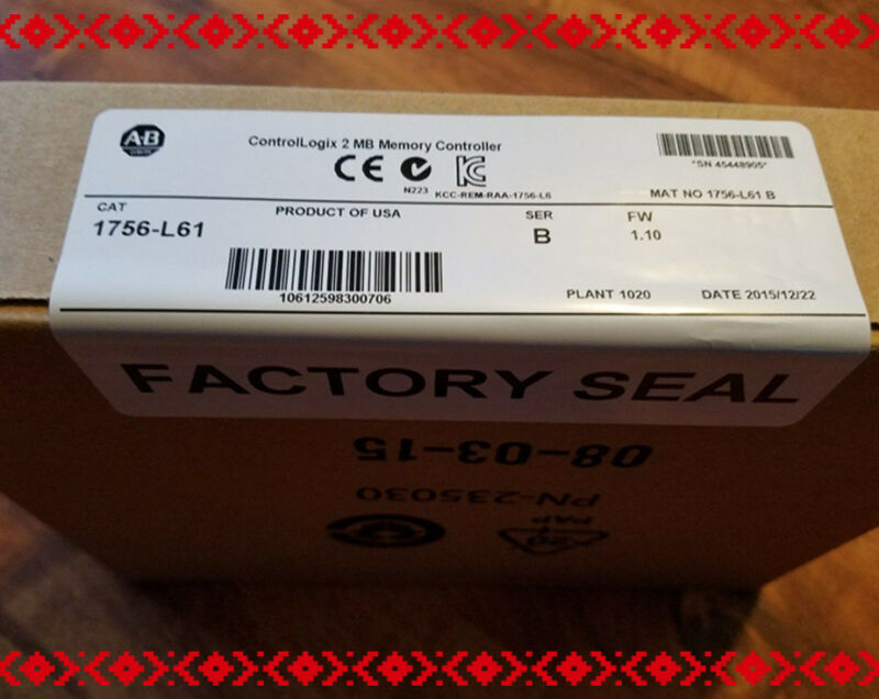 Allen Bradley 1756-L61 New in Box 1PCS Allen Bradley 1756-L61 New in Box 1PCS