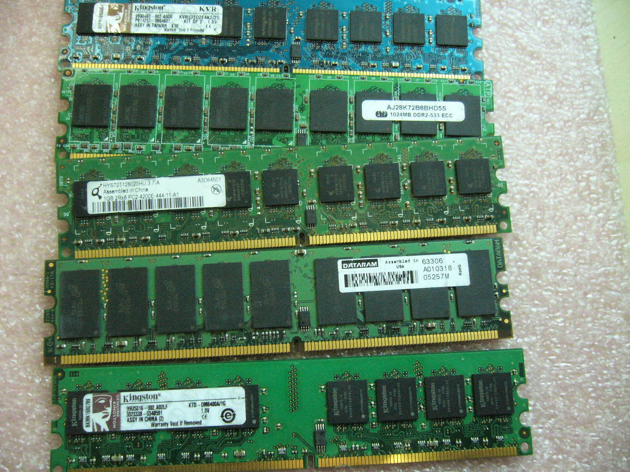 QTY 1x 1GB DDR2 PC2-4200E 533Mhz ECC Unbuffered workstation memory QTY 1x 1GB DDR2 PC2-4200E 533Mhz ECC Unbuffered workstation memory