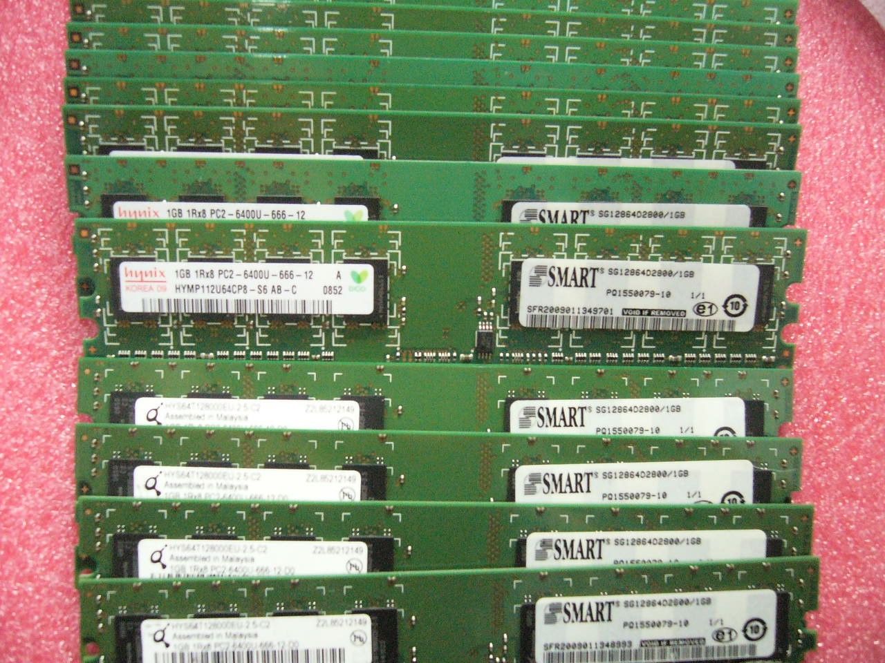 QTY 1x 1GB DDR2 PC2-6400U 1Rx8 800Mhz non-ECC desktop memory Hynix Qimonda QTY 1x 1GB DDR2 PC2-6400U 1Rx8 800Mhz non-ECC desktop memory Hynix Qimonda