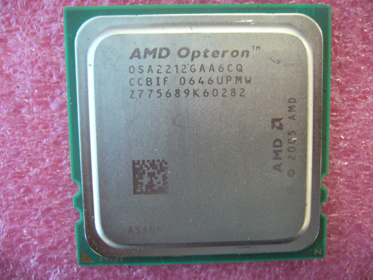 QTY 1x AMD OSA2212GAA6CQ Opteron 2212 2.0 GHz Dual Core CPU Socket F 1207 QTY 1x AMD OSA2212GAA6CQ Opteron 2212 2.0 GHz Dual Core CPU Socket F 1207