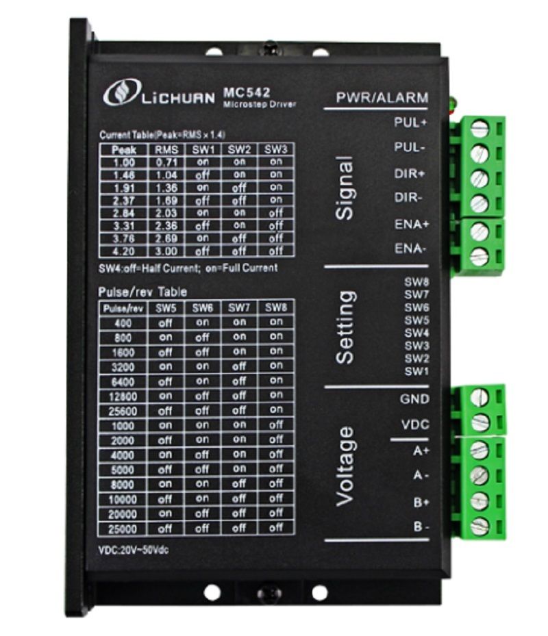 2phase NEMA17 NEMA23 hybrid stepper motor driver DSP DC20V-50V 3A MC542 2phase NEMA17 NEMA23 hybrid stepper motor driver DSP DC20V-50V 3A MC542
