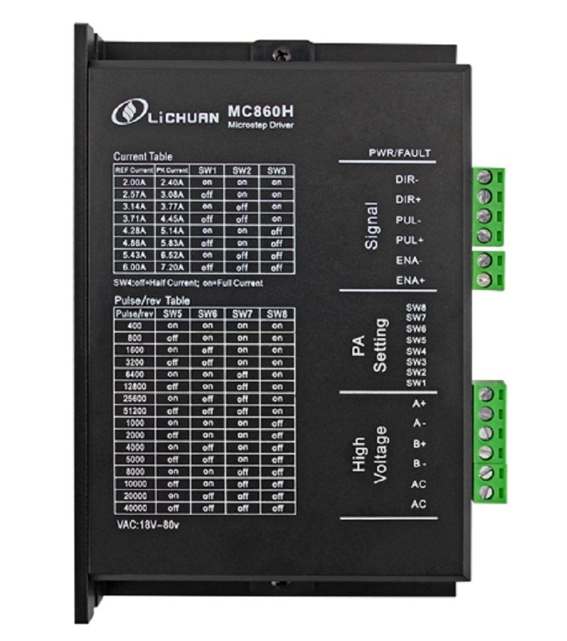 2phase NEMA34 hybrid stepper motor driver DSP AC18V-80V 7.2A MC860H 2phase NEMA34 hybrid stepper motor driver DSP AC18V-80V 7.2A MC860H