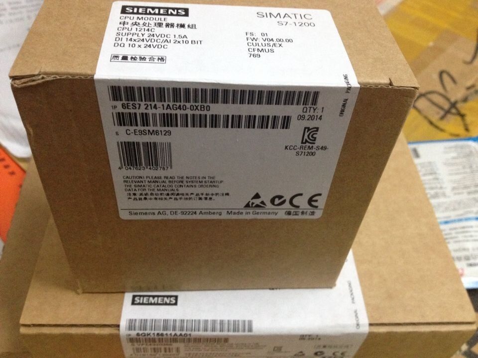 New Siemens 6ES7 214-1AG40-0XB0 CPU Module 6ES7214-1AG40-0XB0 In Box New Siemens 6ES7 214-1AG40-0XB0 CPU Module 6ES7214-1AG40-0XB0 In Box